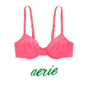 🆕 Aerie SMOOTHEZ mesh bra color tropadelic size 32B